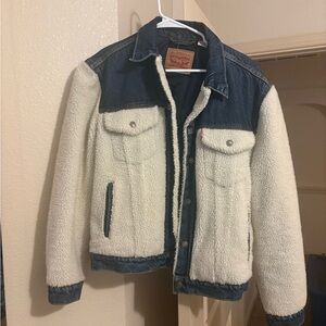 Levi's Blue Denim Jacket with Cream Lining